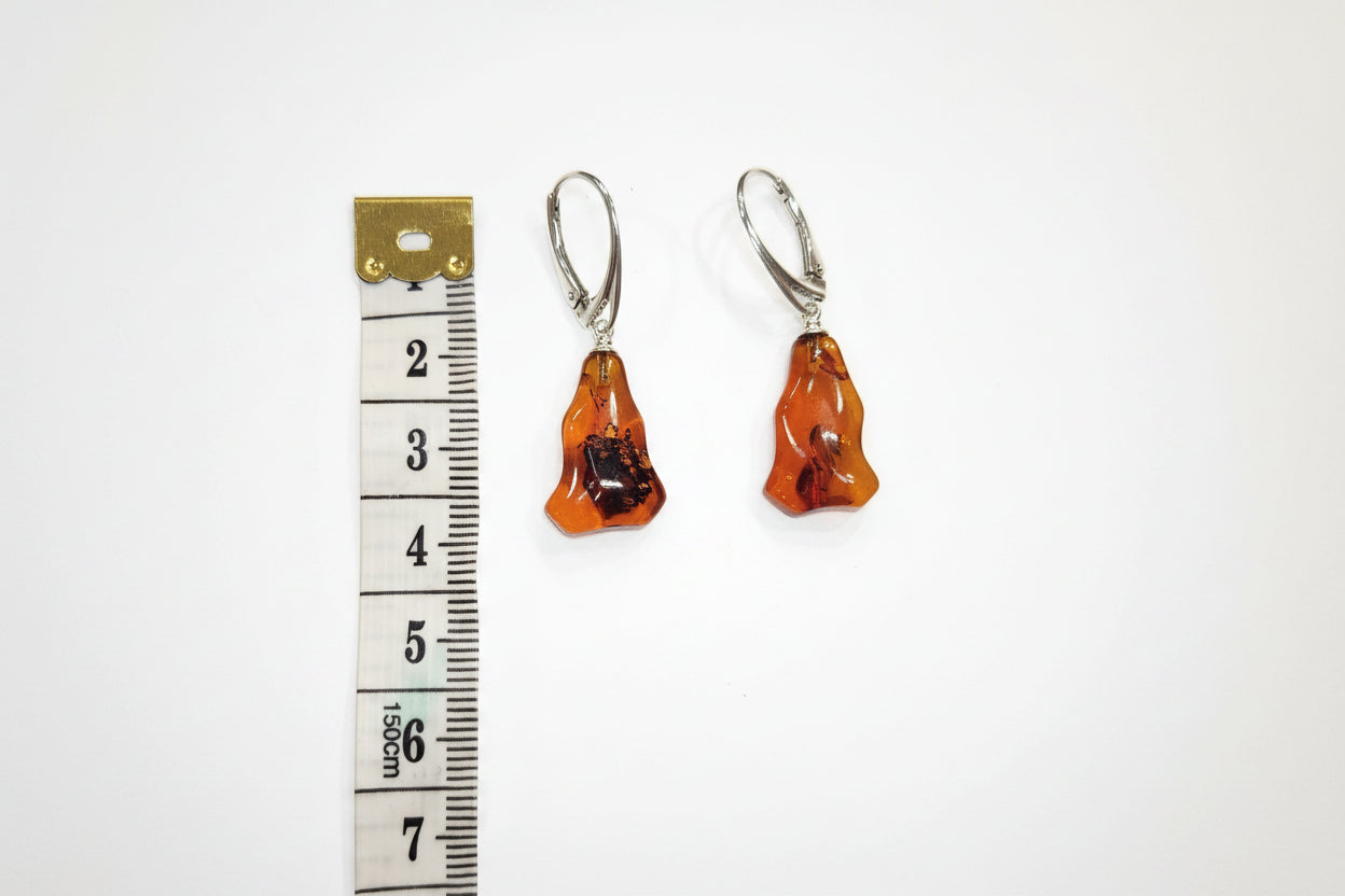 Baltic Amber Free Shape Earrings