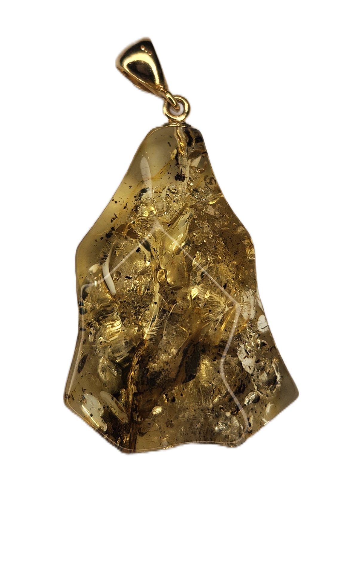 Premium Free-Shaped Baltic Amber Pendant (8g, 1.5")