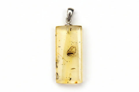 Baltic Amber and Stamped 925 Silver Shape 1 Pendant