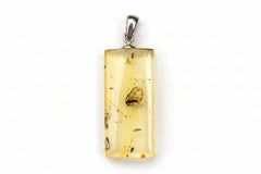 Baltic Amber and Stamped 925 Silver Shape 1 Pendant