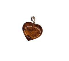 Premium Baltic Amber Heart Pendant (10g, 1.1")