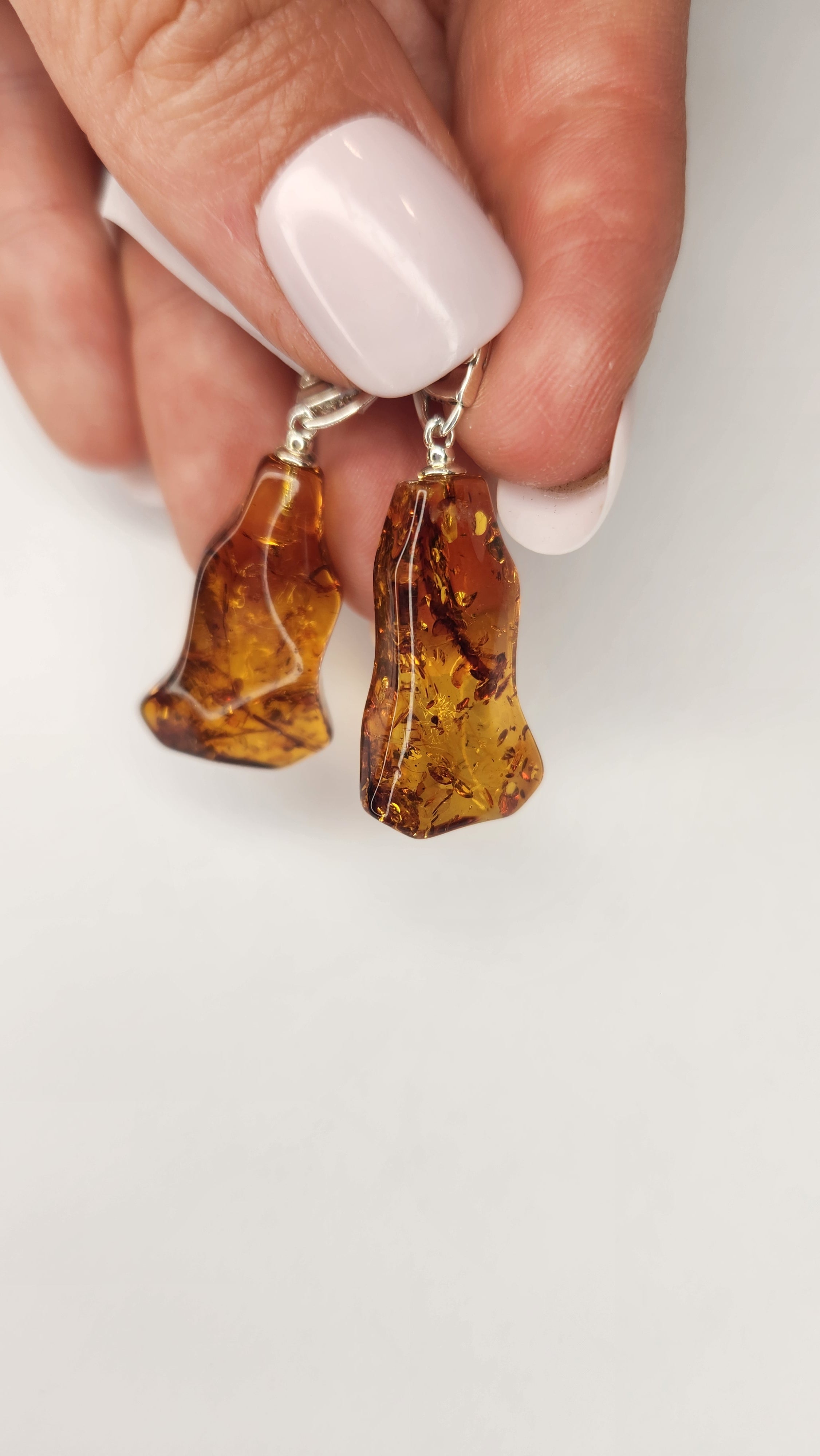 Baltic Amber Free Shape Earrings