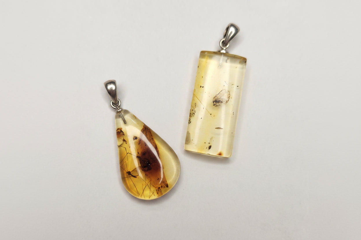 Baltic Amber and Stamped 925 Sterling Silver Pendant 2