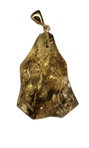 Premium Free-Shaped Baltic Amber Pendant (8g, 1.5")