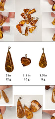 Long Baltic Amber Drop Pendant (.925 Silver, Premium Quality)