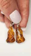 Baltic Amber Free Shape Earrings
