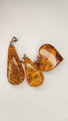 Premium Baltic Amber Heart Pendant (10g, 1.1")