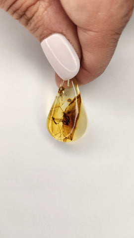 Baltic Amber and Stamped 925 Sterling Silver Pendant 2