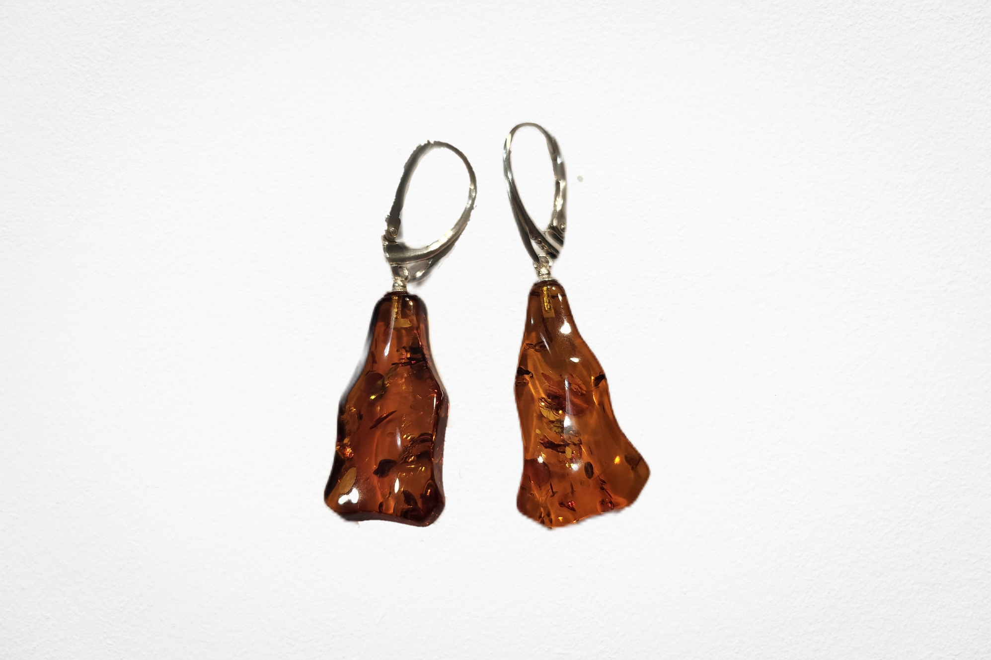 Baltic Amber Free Shape Earrings