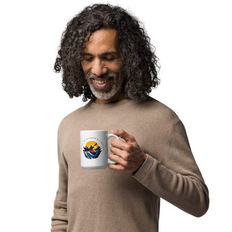 Kayaking White glossy mug